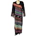 Evening Gown Long Sleeve Cotton Kaftan Size L