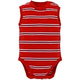 sleeveless striped bodysuit