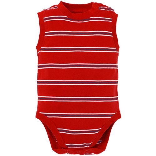 sleeveless striped bodysuit