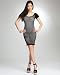 bebe Ruffle Sleeve Mesh Stitch Dress