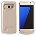 Galaxy S7 Charger Case, Maxdara 4500 mAh Portable External Backup Battery Charger Cover Case Pack for Samsung Galaxy S7 Rechargeable Power Bank Case (Golden)