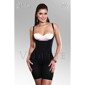 Vedette Total Compression Mid-Thigh Body Shaper: BLACK/X-LARGE - (By Vedette - Body Suit for Women) - Great Gift Idea! Vedette girdles for women can be used as girdle for postpartum! Excellent Girdle shaper! Can also be used as a postpartum girdle for postpartum support! Body Shaper for Women! - Great Gift idea or birthday present!~ ~ Best Seller!