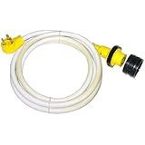 Conntek RV 30 Amp Male Plug To 30 Amp Locking Connector Cable with Glowing Strip (White, 25-Feet)