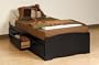 Prepac Twin Storage Bed, Black