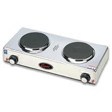 Capitol Cast Iron Range Double Burner Hot Plate, 13.5" x 9" x 3"