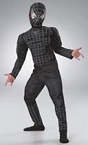 Disguise Black-Suited Spider-Man Deluxe Muscle