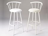 Swivel Bar Chair in White Finishes by Acme