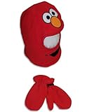 IMAGE OF Elmo by Sesame Street - Toddler Boys Elmo Mask Hat And Mitten Set, Red (Size onesize)