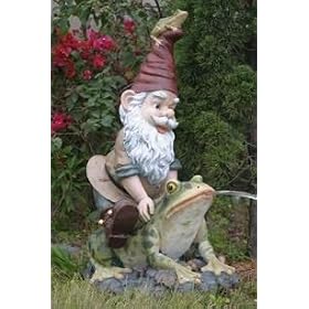 Garden Gnome with Frog Spitter by 