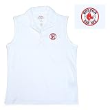 Boston Red Sox Womens Excellence Sleeveless Mesh Polo by Antigua Sport