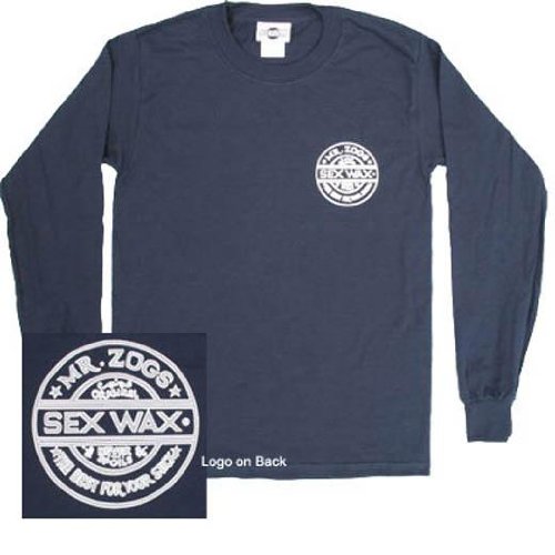 Sex Wax Mens Pinstripe Long Sleeve Tee in Navy