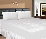 Lalabe 250 Thread Count 100% Cotton Damask Stripe Mattress Pad - Queen