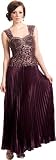 Mother of The Bride Beaded Long Gown with Beaded Lace Bodice