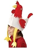 Deluxe Stuffed Plush Chicken Rooster Hat Costume Party Cap
