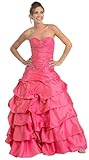 Ball Gown Strapless Formal Prom Dress #557 (18, Fuchsia)