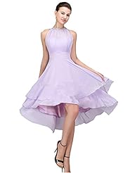 Plus Size A-line Strapless High-Neck Pleated Asymmetric Sequined Short Chiffon Bridesmaid Dress 