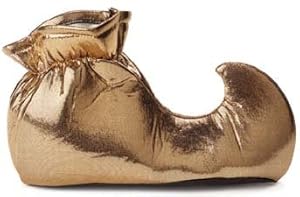 Adult's Gold Jester Costume Shoes (Size: Large)