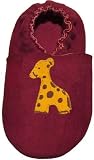 Tibet PLATEAU soft soled infant leather baby shoes SUEDE giraffe red
