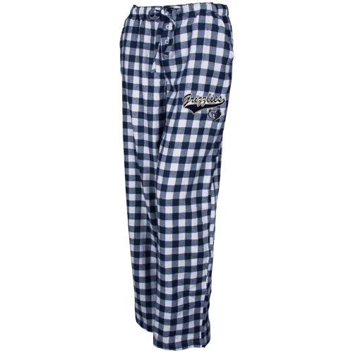 NCAA Memphis Grizzlies Ladies Navy Blue-White Paramount Plaid Pajama Pants (Small)