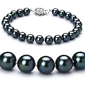 PearlsOnly Black 6.5-7mm AAA Japanese Akoya Pearl Bracelet