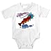 Onesie with water, hook, food, fishing, lure, line, stone, salmon, fish, bait