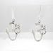 Om or Aum Dangle Earrings in Sterling Silver, #8557