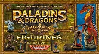 Dungeon Twister Miniatures: Red Paladins & Dragons Set (8)