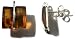 Sterling Silver Cherry Amber Square Earrings