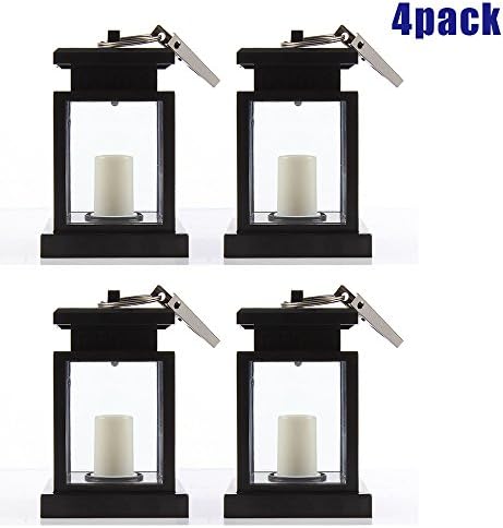 SSG LED Candle Solar Light,Vintage Solar Powered Hanging Umbrella Waterproof Lantern Portable Led Candle Lights with Clamp Beach Umbrella Tree Pavilion Garden Yard Lawn Etc. Lighting & Decoration