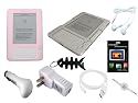 iShoppingdeals Premium Accessories Bundle for Amazon Kindle 2 (2ND Generation) includes:( pink Silicone Skin case + Snap ON Hard Clear Crystal case + USB Car Charger + USB Travel Charger + White USB Straight Data Cable + white 3.5mm retractable Aux cable + LCD Screen Protector + White Stereo earphone + Fishbone Keychain)