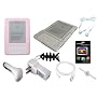 Amazon Kindle 2 (2ND Generation) Premium Accessories Bundle includes:( pink Silicone Skin case + Snap ON Hard Clear Crystal case + USB Car Charger + USB Travel Charger + White USB Straight Data Cable + white 3.5mm retractable Aux cable + LCD Screen Protector + White Stereo earphone + Fishbone Keychain)