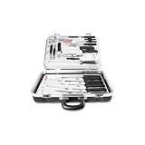 Victorinox 24-Piece Gourmet Knife Set, Black Fibrox Handles with Attache Case