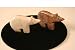 Stone Carved Fetish Bears Set of Two