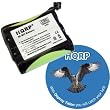 HQRP Cordless Phone Battery for Uniden BT-1006 / BT1006 Replacement / Extended / High-capacity / plus Coaster