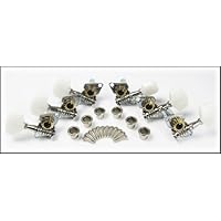 6pc. Open-Gear Guitar Tuners/Machine Heads w/ Nickel-Plated Bushings