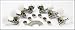 6pc. Open-Gear Guitar Tuners/Machine Heads w/ Nickel-Plated Bushings