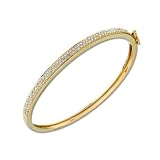 1 ct. 14K Yellow Gold Diamond Pave Bangle Bracelet