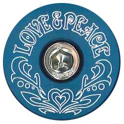 タクリーノ アヘッド用ステムキャップ LOVE＆PEACE ブルー