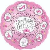 Happy Birthday Princess 18" Mylar Balloon