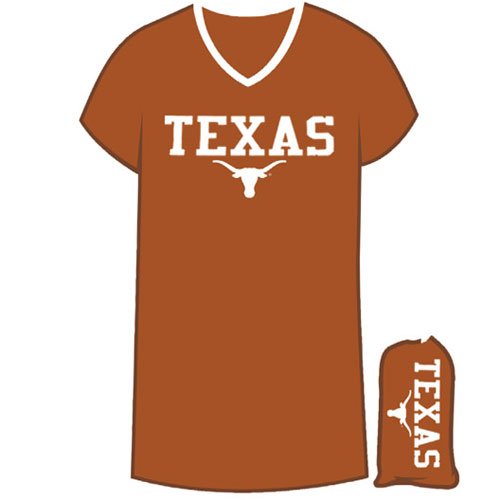 TEXAS LONGHORNS COLLEGE NIGHT SHIRT IN A BAG L/XL