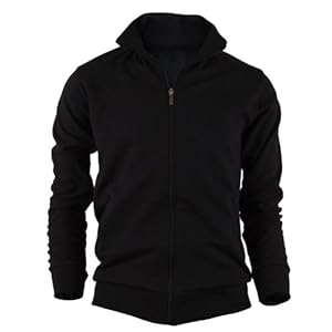 Bcpolo Men's Cotton Jersey Full Zip Cotton Black Jacket XS