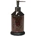 Allure Home Creations Persia Burgundy Decal Ceramic with Metal Base Lotion Bottle