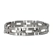 Titanium Men's Link Bracelet with Sterling Silver Inlay - 8.5 Inches