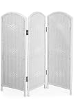 Diamond Weave 3-panel Screen 48h White