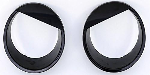 Sporthway® Black Bezels Front Light Headlight Angry Bird Style Trim Cover ABS For Jeep Wrangler Rubicon Sahara Jk 2007-2015