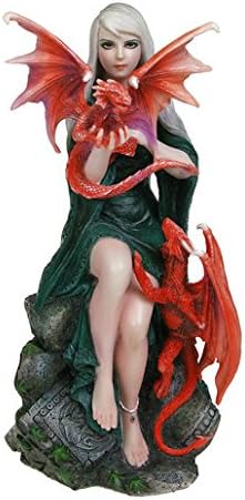 Dragonkin Fairy &amp; Dragon Hand Painted Resin Figurine By Anne Stokes