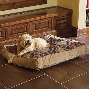 William Wegman Crypton Pet Bed - Orange, Extra Large (70 lbs. and up) - Frontgate Dog Bed