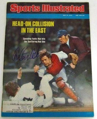 Carlton Fisk Autographed Boston Red Sox Sports Illustrated Magazine SI - Autographed MLB Magazines
