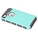 iPhone 4 Case, JAHOLAN Dual Layer Hybrid Luxury Fashion Shockproof Soft Hard Case Cover for Apple iPhone 4 4S (Mint + Grey)