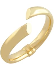 18 Karat Yellow Gold over Sterling Silver Hinged 12-mm Bypass Bangle